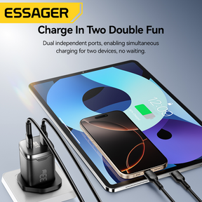 Essager 33W Gallium Nitride Portable Charger with Digital Display