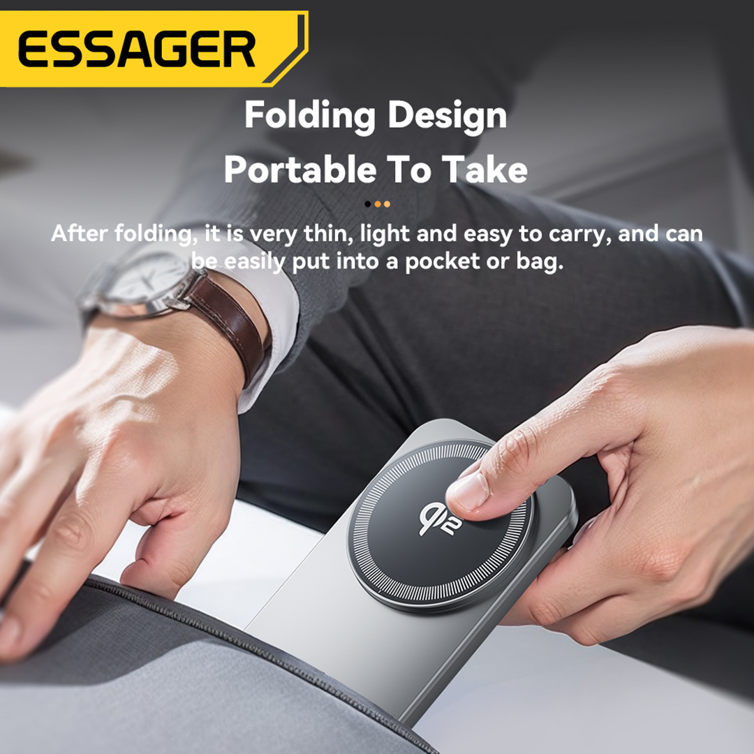 Essager Qi2 25W 2-in-1 Wireless Desktop Charger