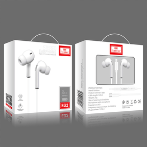 Earldom USB-C Earphone with Remote & Mic (1M)