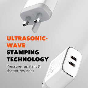 LDNIO 35W Dual USB-C MFI Certified Fast Charger (UK)