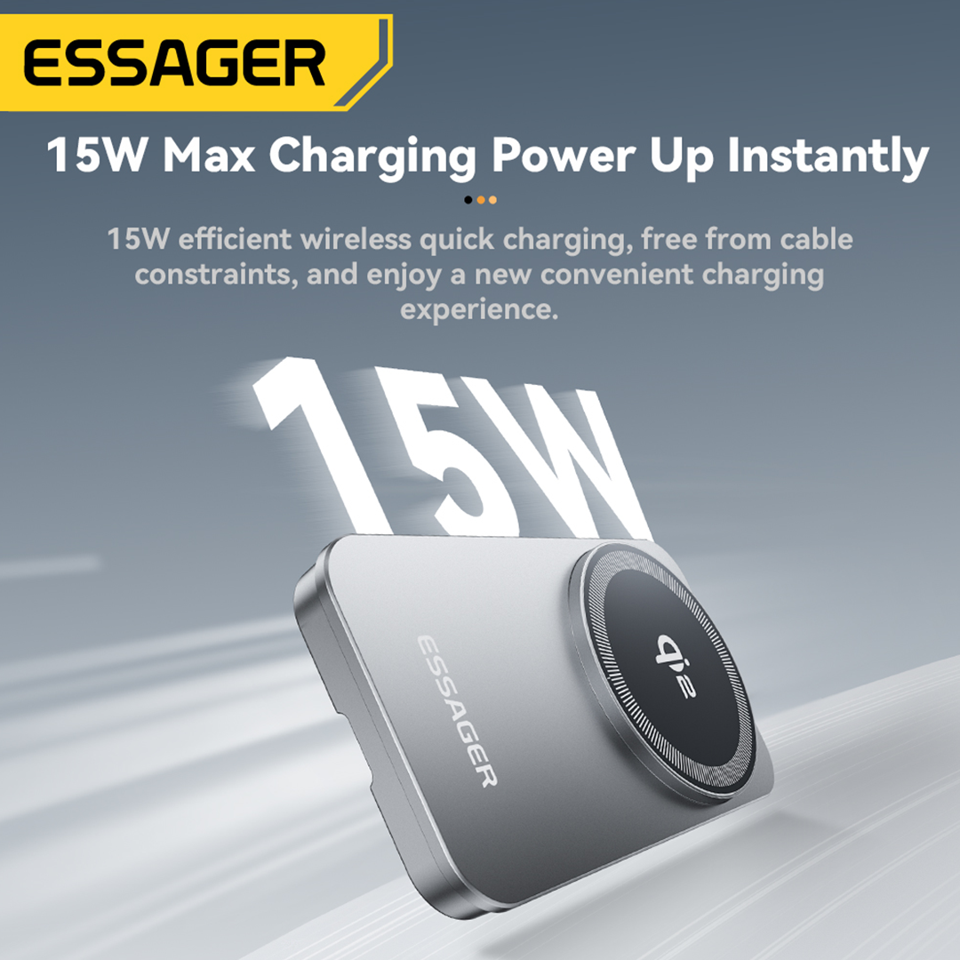 Essager Qi2 25W 2-in-1 Wireless Desktop Charger