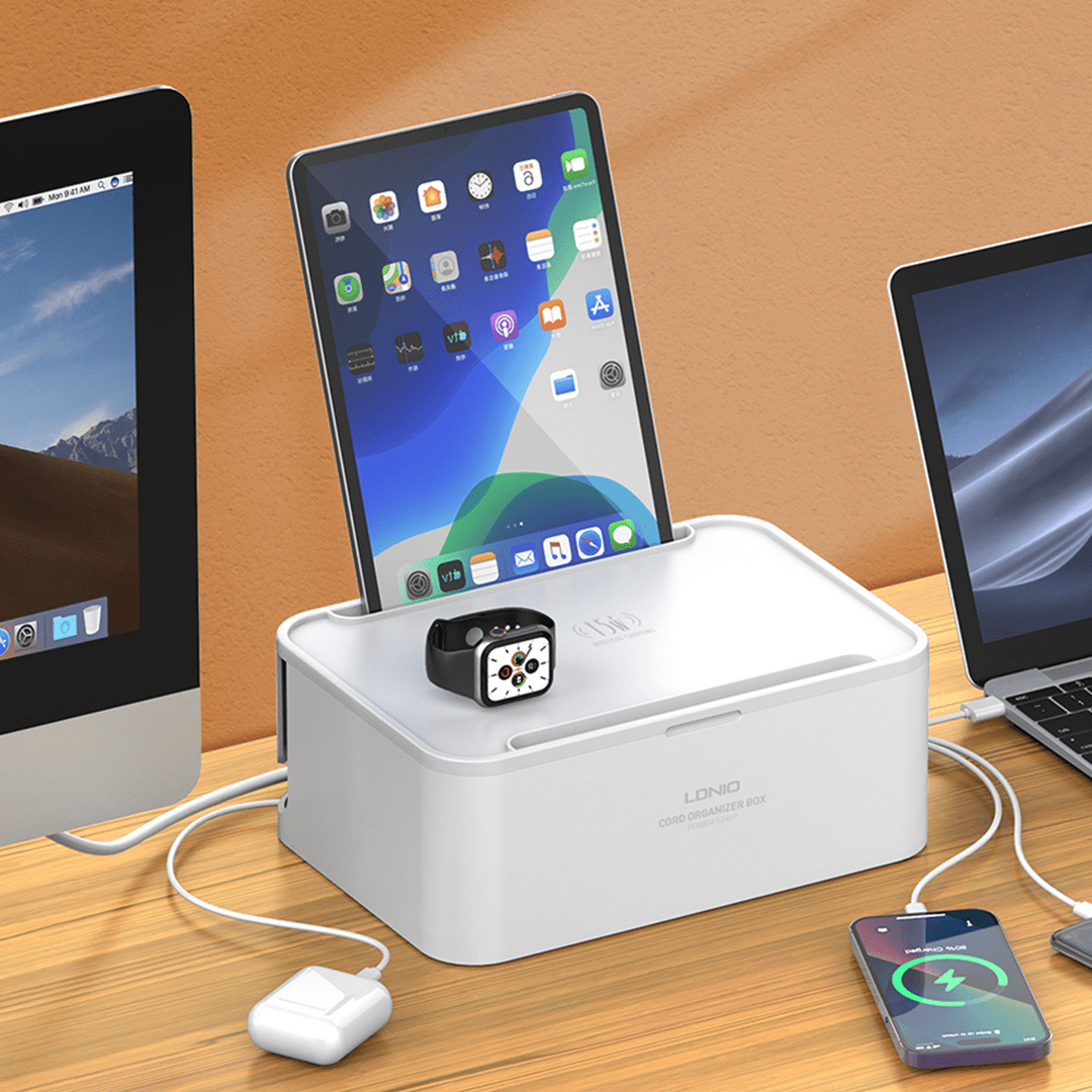 LDNIO Power Management Box with 15W Wireless Charging