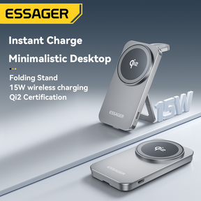 Essager Qi2 25W 2-in-1 Wireless Desktop Charger