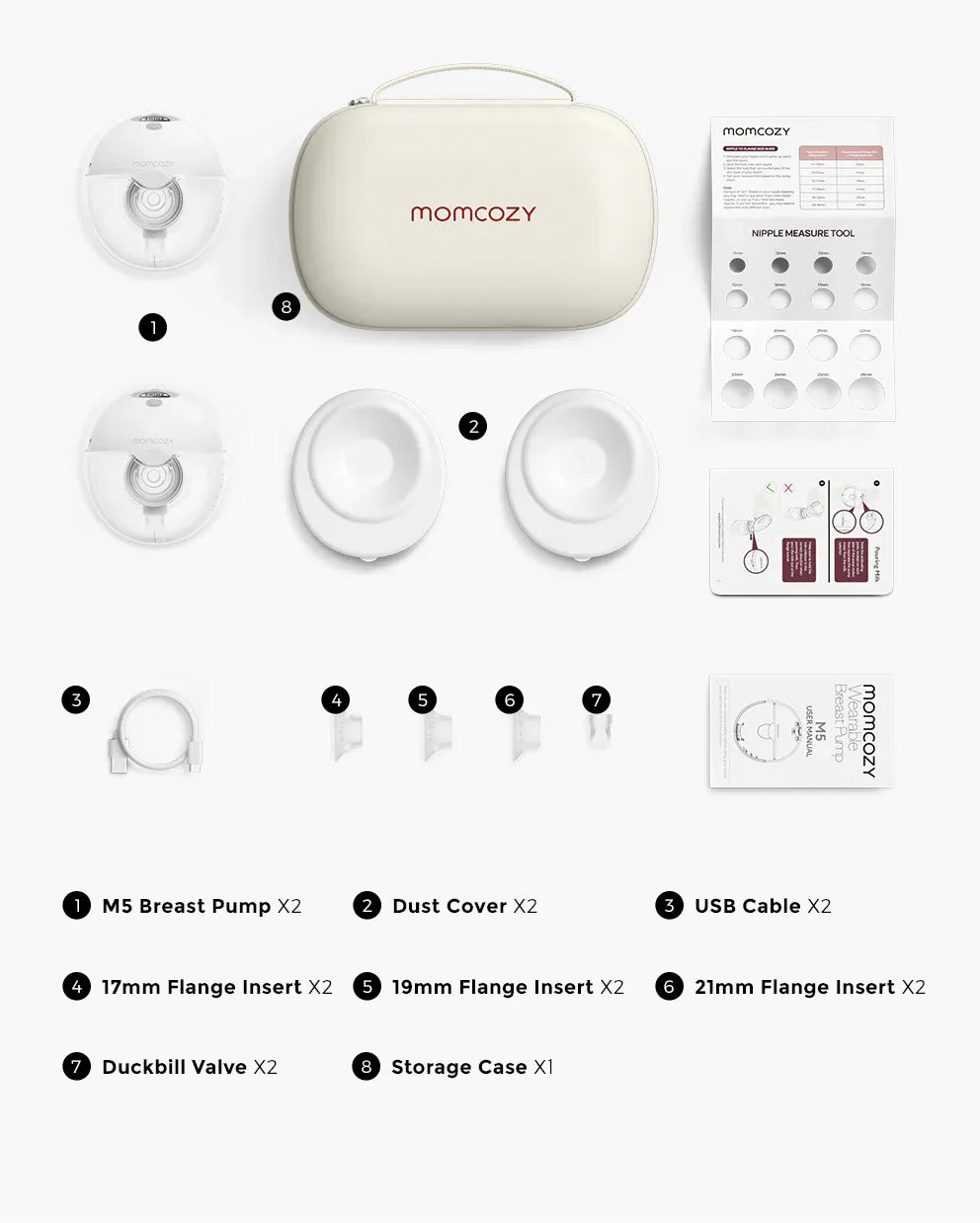 Momcozy M5 Wearable Breast Pump - Double