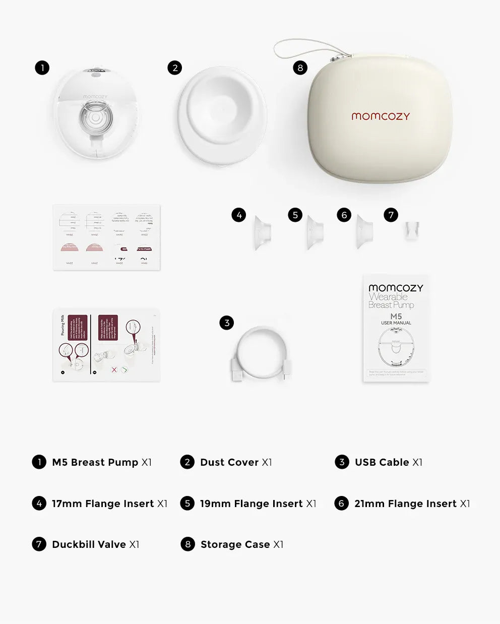Momcozy M5 Wearable Breast Pump - Single