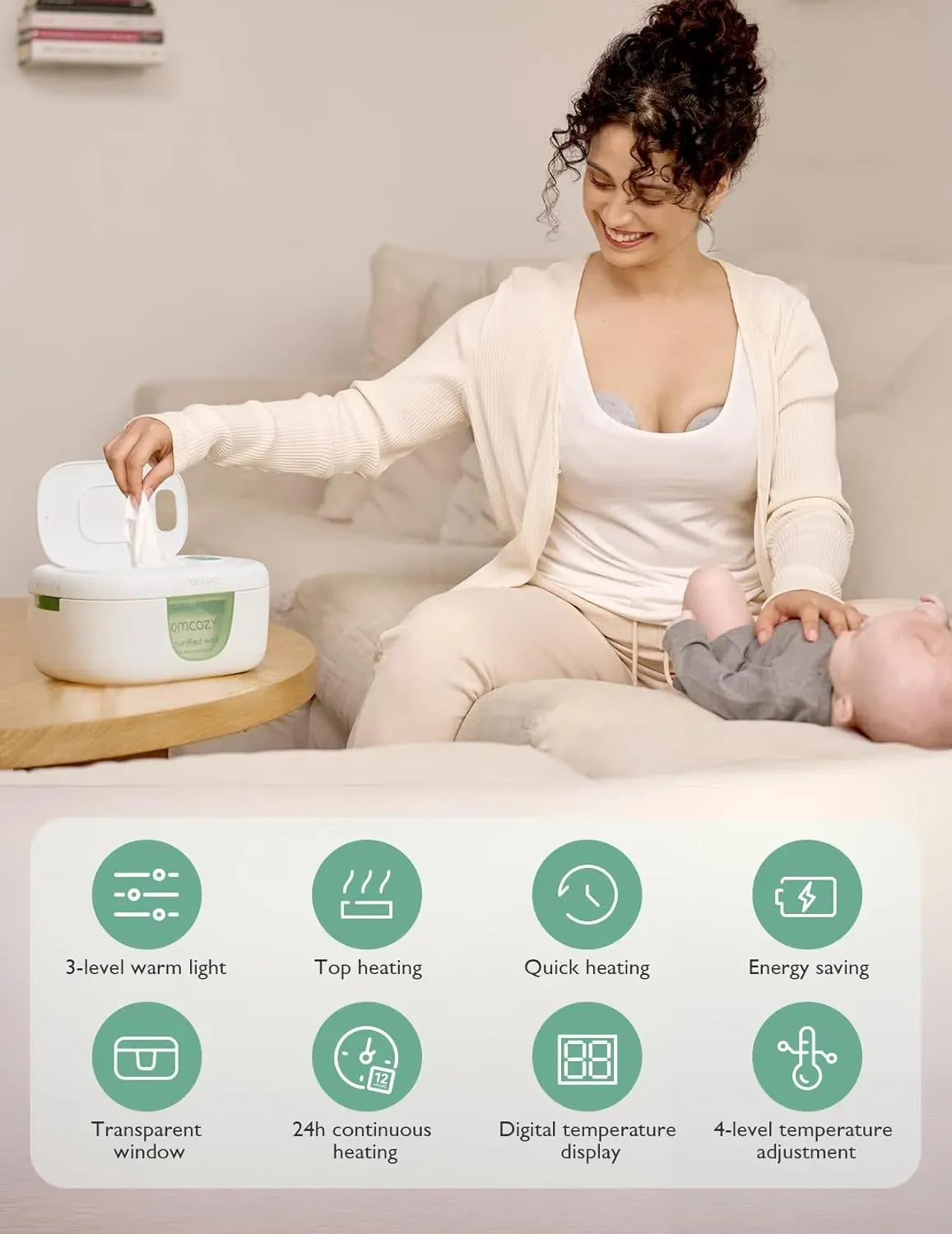 Momcozy Baby Wipe Warmer - Large