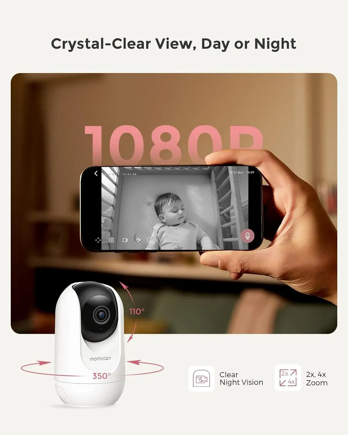 Momcozy 5-Inch Dual-mode Smart Baby Monitor