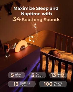 Momcozy DreamSync Tech™ Smart Baby Sound Machine