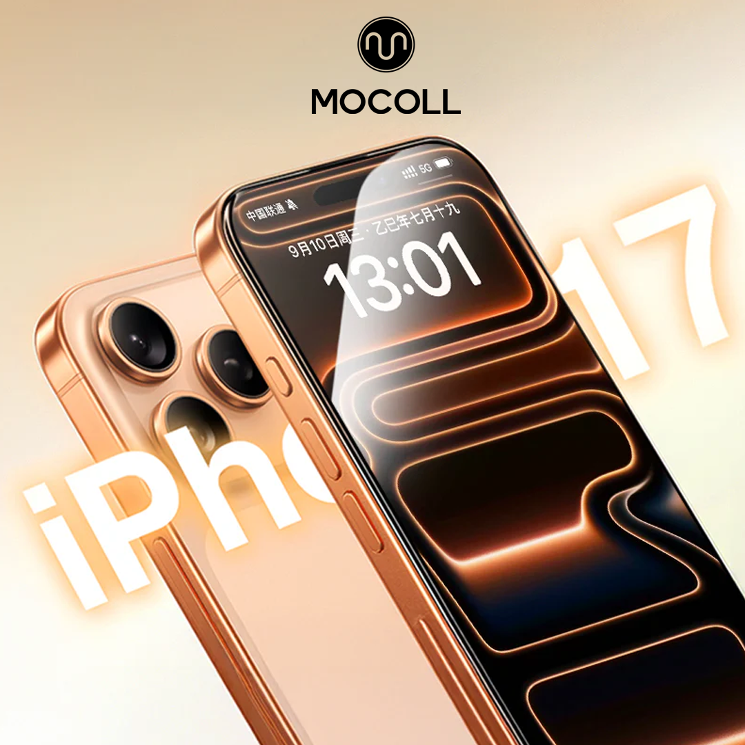 MOCOLL Double Reinforced Clear Tempered Glass Protector for iPhone 17 Series