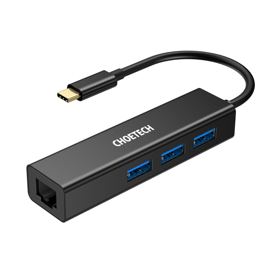 CHOETECH 4-In-1 USB-C to RJ45 Adapter
