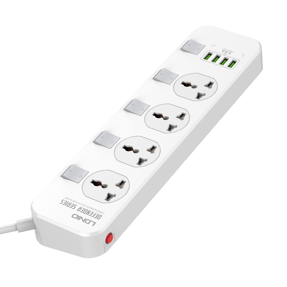 LDNIO 4-USB Charging 4-outlet Surge Protection Strip