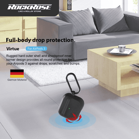 RockRose Virtue Rugged Carbon Fiber Protective Case for AirPods 3