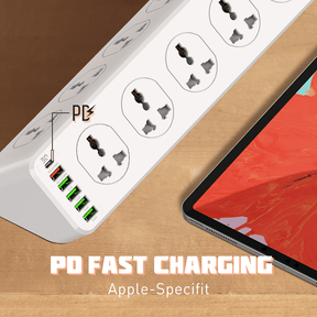 LDNIO USB-A and USB-C PD Fast Charging with 10-Outlet Surge Protection Power Strip
