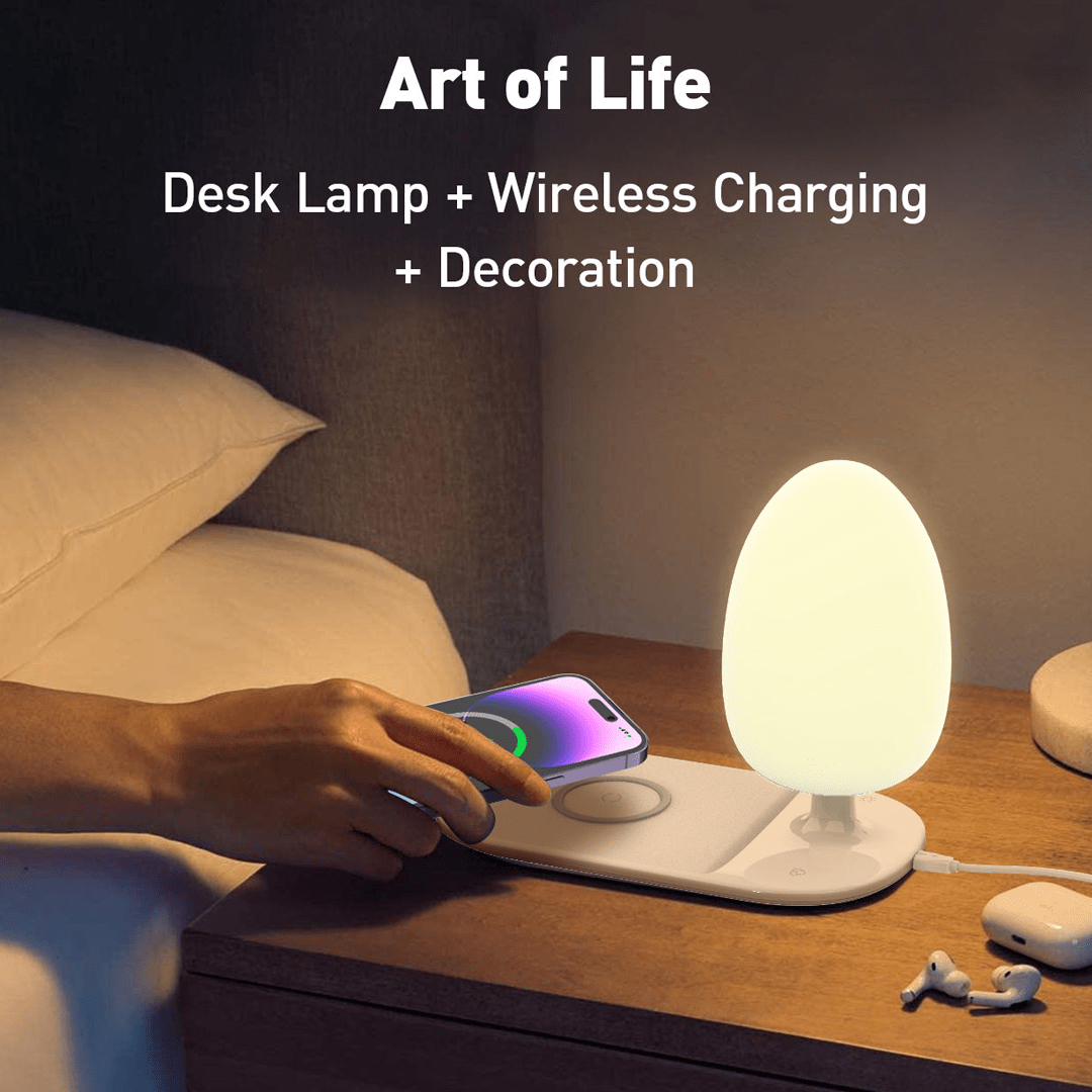 LDNIO 15W Wireless Charging Bedside Lamp