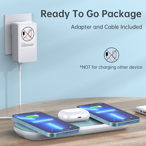 CHOETECH 3-in-1 MagSafe Triple Coil Fast Wireless Charger