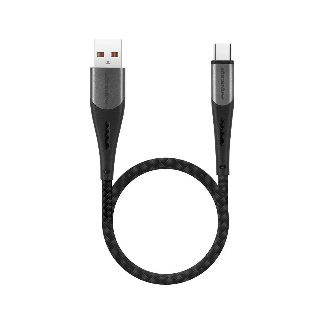 RockRose Diesel USB to USB-C Short Braided Cable (30cm)