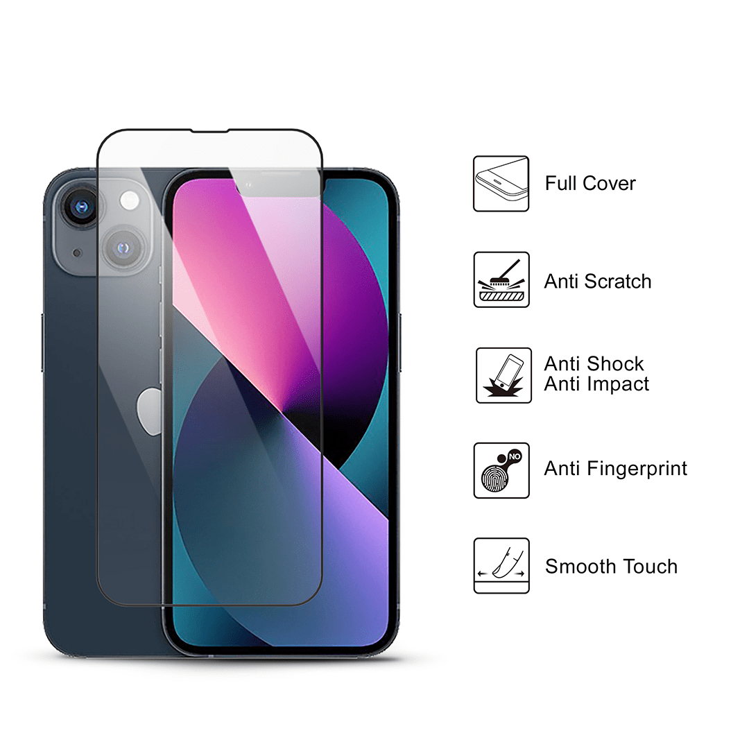 MOCOLL 2.5D Full Cover Tempered Glass for iPhone 13