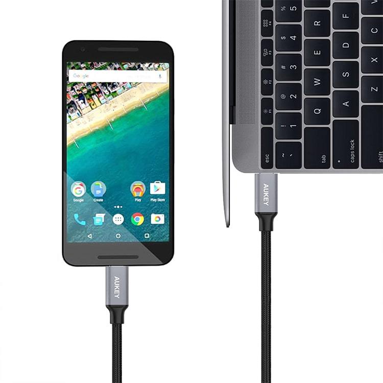 AUKEY® Braided USB-C 2.0 to USB-C Cable (6.6ft) - Add-on™ Store