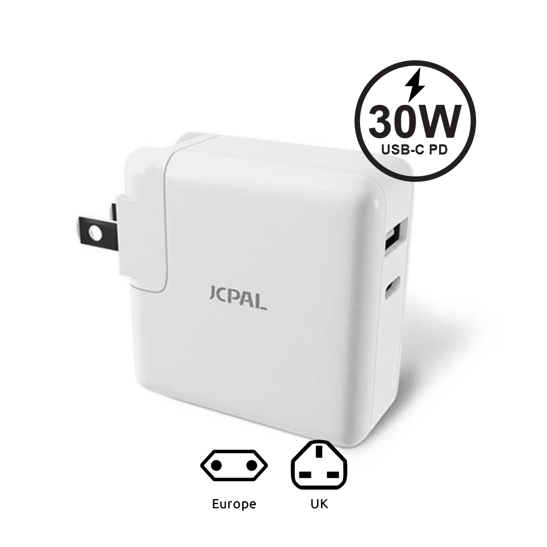 JCPAL ELEX 30W USB-C PD Travel Charger - Add-on™ Store
