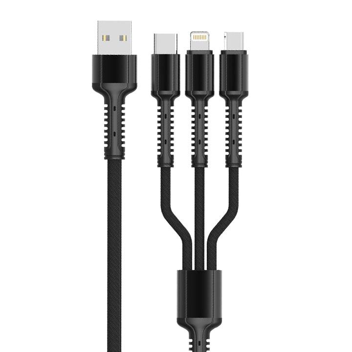 LDNIO 3-in-1 USB Charging Cable (1.2M) - Add-on™ Store